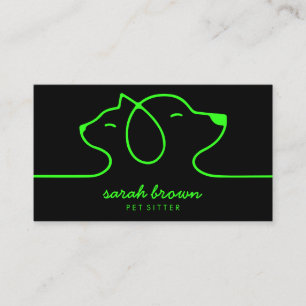 Carte De Visite Logo Chat et Chien pour Vétérinaire