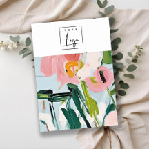 Logo Chic Boho Colorful Peint Collier Floral