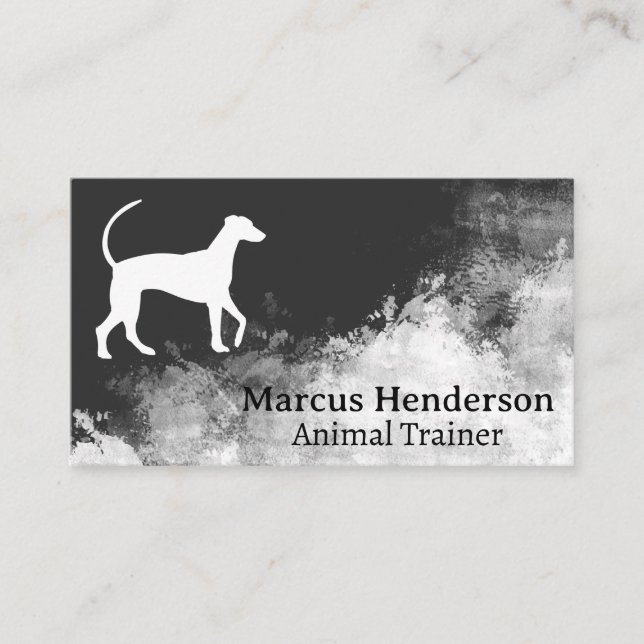 Carte De Visite Logo Chien | Texture de fond (Devant)
