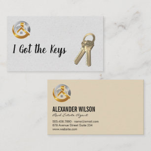 Carte De Visite Logo / Clés de l'agent immobilier
