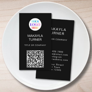 Carte De Visite Logo Code QR Entreprise Professionnel