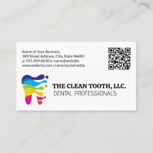 Carte De Visite Logo Coloré Professionnel dentaire