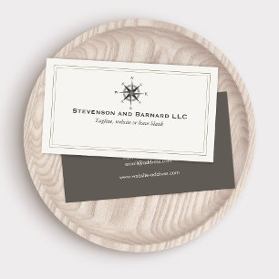 Carte De Visite Logo Compass classique Nautique