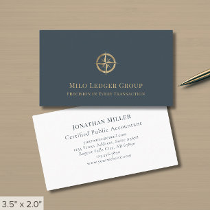 Carte De Visite Logo Compass élégant