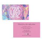 Logo Confetti Parties scintillant Holographe rose 