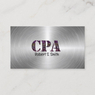 Carte De Visite Logo CPA Certified Public account Argent