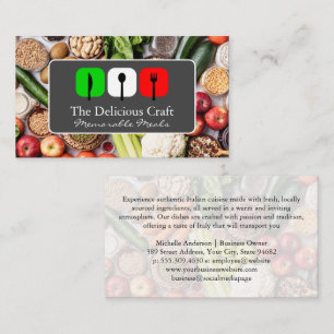 Carte De Visite Logo Cuisine italienne   Produits frais