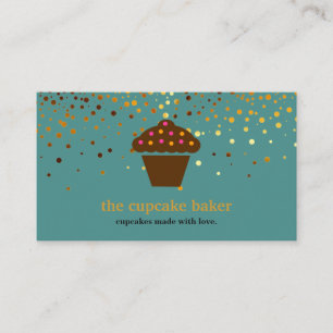 Carte De Visite Logo Cupcake Moderne Boulangerie Chef Cuisine Conf
