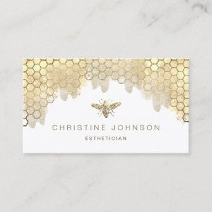 Carte De Visite logo d'abeille en faux parties scintillant