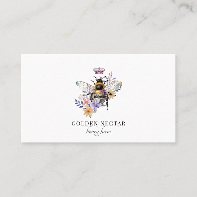 Carte De Visite Logo d'abeilles vintages (Devant)