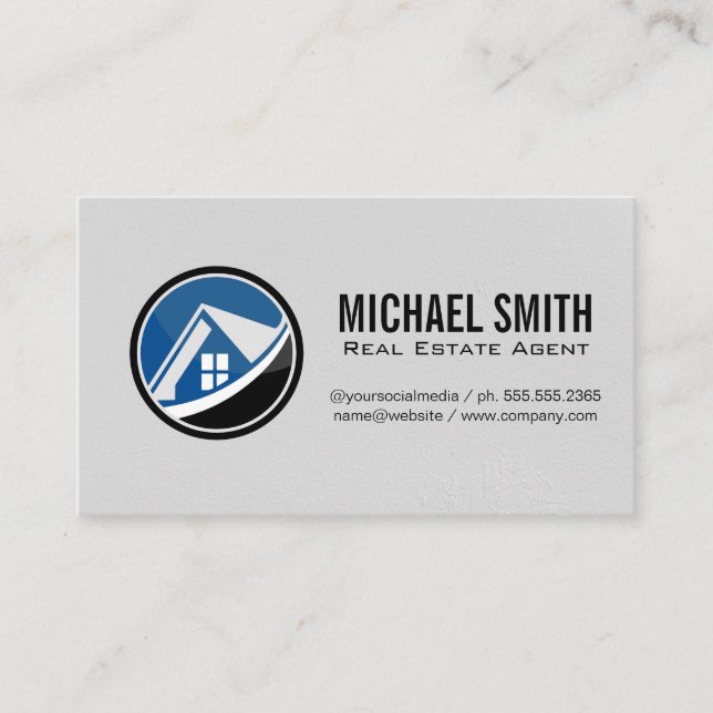 Carte De Visite Logo d'accueil | Immobilier (Devant)