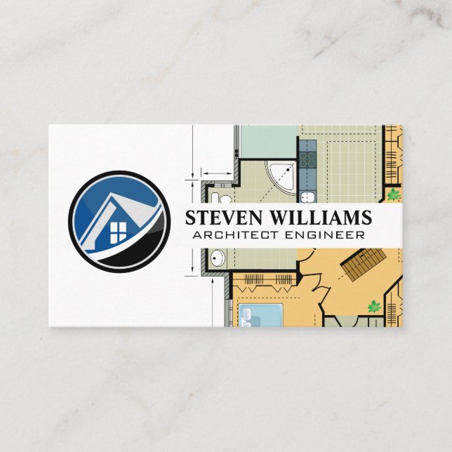 Carte De Visite Logo d'accueil | Schéma directeur (Devant)