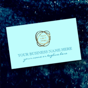 Carte De Visite Logo d'affaires personnalisé Aqua moderne et éléga