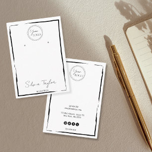 Carte De Visite logo d'affichage de bijoux à oreille minimale simp