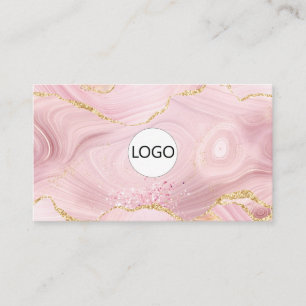 Carte De Visite Logo d'Agate de rose vierge professionnel moderne
