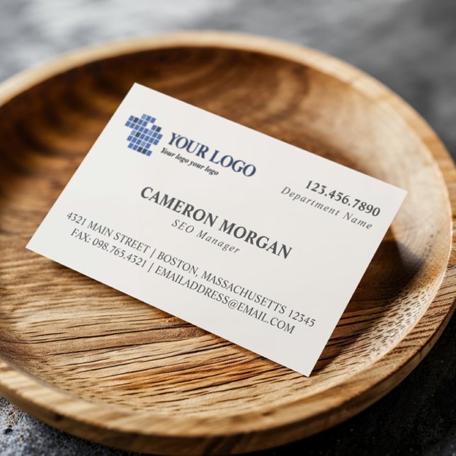 Carte De Visite Logo d'ajout de gris blanc blanc blanc (Créateur téléchargé)