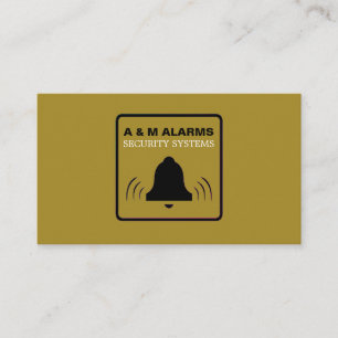 Carte De Visite Logo d'alarme Black & Gold, Service d'alarme de sé