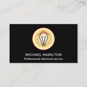 Carte De Visite Logo d'ampoule professionnelle service électrique