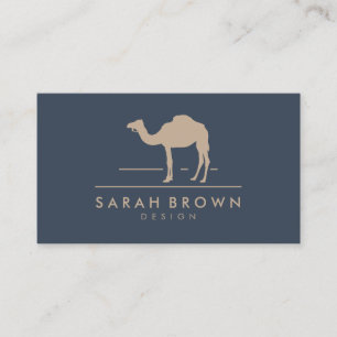Carte De Visite Logo d'animal de désert chameau marine
