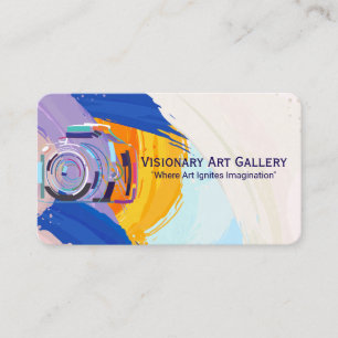 Carte De Visite Logo d'appareil photo   Arts créatifs   Pinceau pe