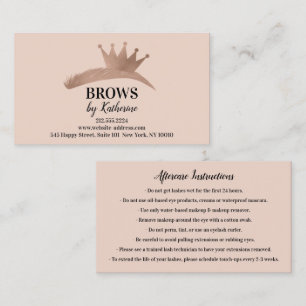 Carte De Visite Logo d'après-Rose de Micorblade Eyebrow Logo Roya