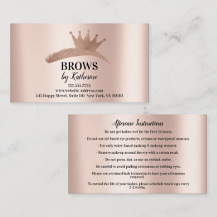 Carte De Visite Logo d'après-Rose Eyebrow Micorblade 