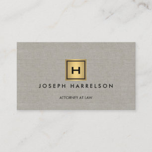 Carte De Visite LOGO DE BOÎTE D'OR AVEC VOTRE PREMIER/MONOGRAM Tan