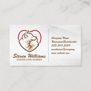 Carte De Visite Logo de bouddling de chat de chien   Protection de
