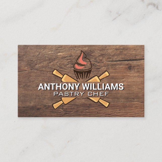 Carte De Visite Logo de boulangerie | Bois (Devant)