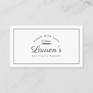 Carte De Visite Logo de boulangerie de style classique cuit avec a