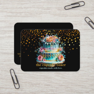 Carte De Visite Logo de boulangerie moderne Cupcake Chef traiteur 