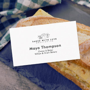 Carte De Visite Logo de boulangerie moderne petit format