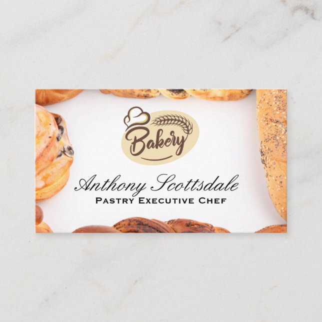 Carte De Visite Logo de boulangerie | Pâtisseries (Devant)