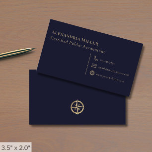 Carte De Visite Logo de boussole minimaliste moderne