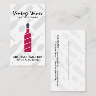 Carte De Visite Logo de bouteilles de vin   Domaine