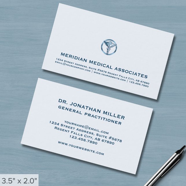 Carte De Visite Logo de Caduceus Médicale (Créateur téléchargé)