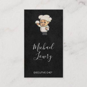 Carte De Visite Logo de Cartoon Chef   Restaurant