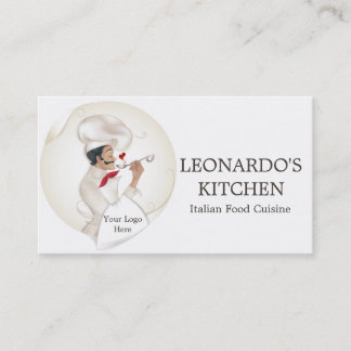 Carte De Visite Logo de chef pour le chef, restauration,