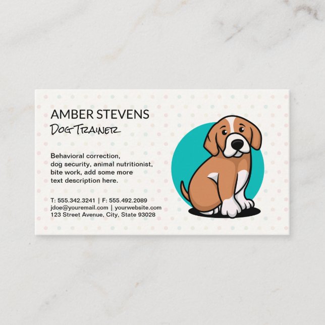 Carte De Visite Logo de chien Brown (Devant)