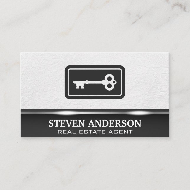 Carte De Visite Logo de clé | Immobilier (Devant)