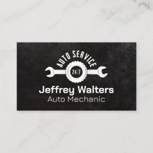 Carte De Visite Logo de clé mécanique   Service automatique