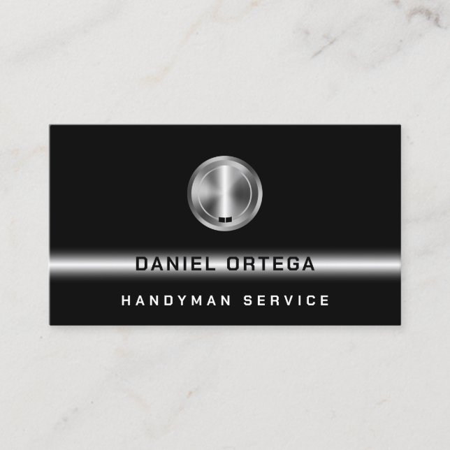 Carte De Visite Logo de clé métallique professionnel (Devant)