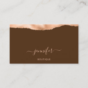Carte De Visite Logo de code QR Abstraite pinceau Brown