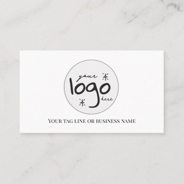 Carte De Visite Logo de code QR Moderne Simple (Devant)