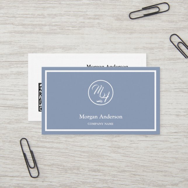 Carte De Visite Logo de code QR professionnel moderne (Devant/Arrière en situation)
