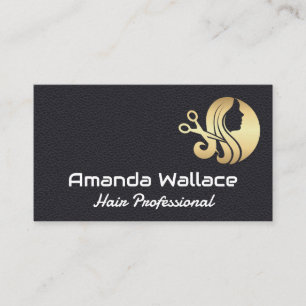 Carte De Visite Logo de coiffeur Cheveux d'Or