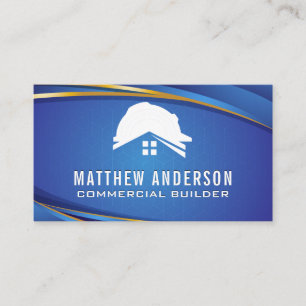 Carte De Visite Logo de collier bleu Géométrique bleue