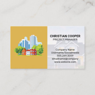 Carte De Visite Logo de Commercial City Propriétés immobilières