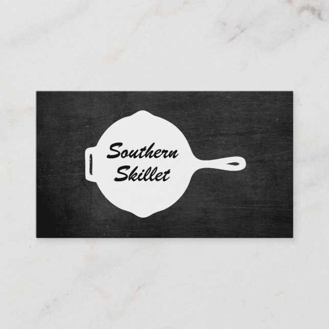 CARTE DE VISITE LOGO DE COMPÉTENCES RUSTIQUES POUR RESTAURANTS, RE (Devant)