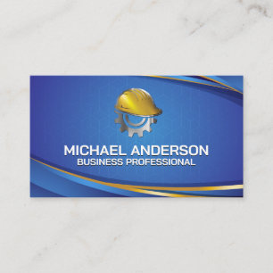 Carte De Visite Logo de construction du casquette dur Arrière -
